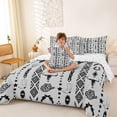 thumbnail image 4 of jejeloiu Gray Western Cowboy 7-Piece Bedding Comforter Set Kids,Country Farmhouse Bull Skull King Bedding Sets For Men, 4 of 7