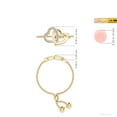 thumbnail image 4 of ANGARA Natural Heart Bolo Ring with Diamonds in 14K Yellow Gold for Women (Size-1mm| Color-I-J| Clarity-I1-I2) | April Birthstone, Anniversary, Jewelry Gift for Women | Natural Diamond Ring, 4 of 8