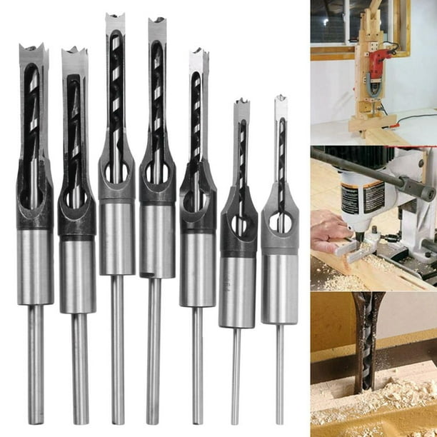 Wood square hole cheap drill bit set