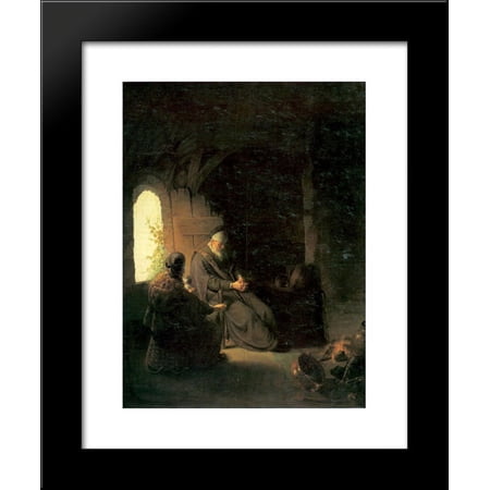 Anna and the Blind Tobit 20x24 Framed Art Print by Rembrandt