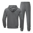 thumbnail image 5 of Brondbend Mens Jogger Set Mens Tracksuits 2 Piece Set Hooded Long Sleeved Solid Pocket Pullover and Elastic Waist Sweatpants Outfits Loose Fall Winter Running Fitness Workout Suits,Dark Gray, 5 of 5