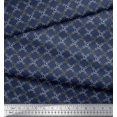 thumbnail image 3 of Soimoi Rayon Fabric Crossbones & Skull Shirting Printed Fabric 1 Yard 56 Inch Wide, 3 of 3