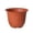 Brown-C, variant on Classic Brown Plastic Planter, Wavy Rim Garden Container with Base Tray, Lightweight Imitation Ceramic Vessel for Balcony Flowers & Home Decor