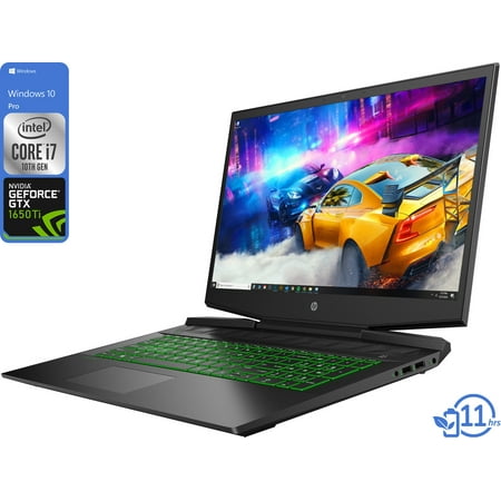 HP Pavilion 16 Gaming Notebook, 16.1" IPS FHD Display, Intel Core i7-10750H Upto 5.0GHz, 16GB RAM, 256GB NVMe SSD, NVIDIA GeForce GTX 1650 Ti, HDMI, DisplayPort via USB-C, Windows 10 Pro