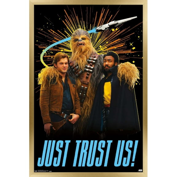 Star Wars: Solo - Trust Us Wall Poster, 14.725" x 22.375", Framed