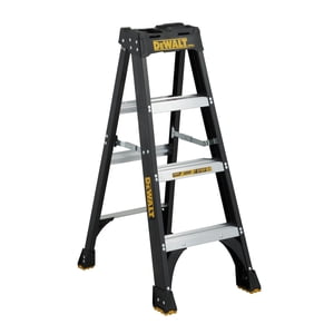 4-Foot Fiberglass Step Ladder with 300-lb Capacity