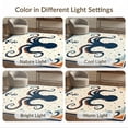 thumbnail image 7 of ODIKA 8'x10' Ultra-Soft Area Rug, Cartoon Pirate Octopus Kraken Abstract Ocean Waves Anchors Bubbles None Washable, Bare feet friendly, Silk-Touch for Bedroom, Under Sectional, 7 of 7