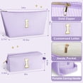 thumbnail image 5 of DAKIMOE Makeup Bag Cosmetic Bags Organizer Personalized Initial Travel Essentials Toiletry Bag for Birthday Christmas Girlfriend Teacher Valentines Day Gifts, 5 of 9