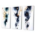 thumbnail image 3 of Designart "Transient Spirit Deep Blue Ink Abstract IV" Abstract Painting Wall Art Set Of 3 - Modern Blue Gallery Wall Set For Home Decor, 3 of 6