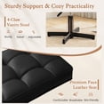 thumbnail image 4 of Carolayne 15-19.5'' Adjustable Vanity Stool, 360° Swivel Upholstered Ottoman Stool for Makeup Room, Living Room, Black, 4 of 9