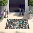 thumbnail image 2 of Green Brown Camo Irregular Shapes Flannel Non Slip Door Rugs,Washable Door Mats Indoor,Decorative Door Mats,Dirt-Resistant and Absorbent Doormat for Entrance,Bedroom,Kitchen,Bathroom,31.5"x17", 2 of 4