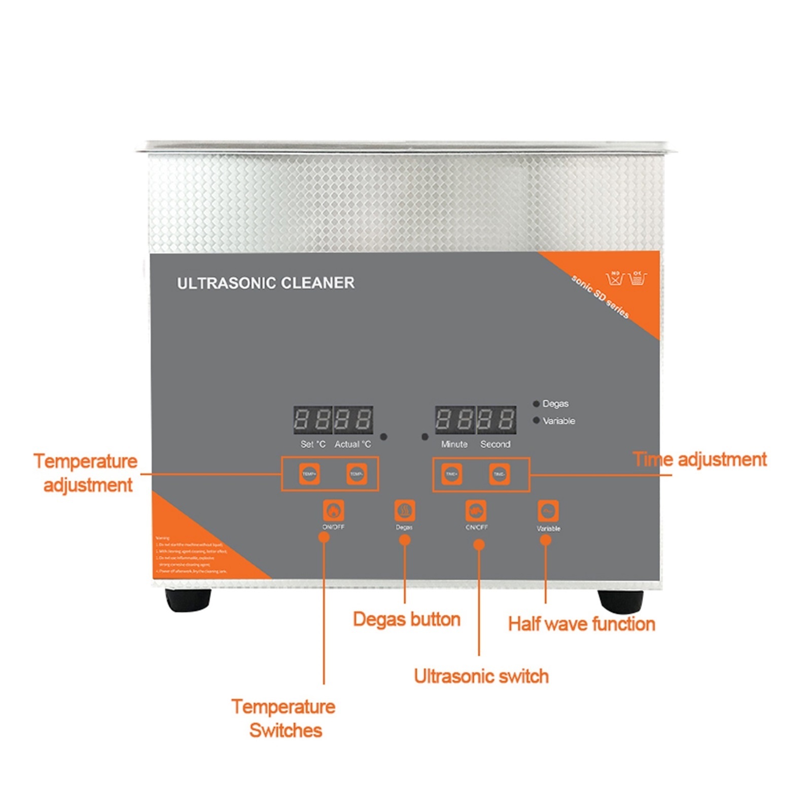 Ultrasonic Cleaner With Heater Timer Wash Watches Glasses Makeup Brush Jewelry Ring Ultrasound Sonic 4L 180W ,Strong Cleaning