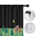 thumbnail image 4 of Blackout Kids Curtains,Green Bigfoot and Campfire Pattern Childrens Insulated Curtains Set Of 2,Bedroom Essentials,Toddler Room Decor 42x54in(106x137cm), 4 of 5