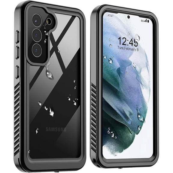 for Waterproof Samsung Galaxy S21 Case, Built-in Camera & Screen Protector [IP68 Waterproof][Military Drop Proof][Full Body Shockproof] Phone Case for S21 5G 6.2 inch, Black/Clear