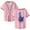 Pink, variant on Addison Rae Album The Addison Tour 2025 Merch Baseball Jersey Shirt V-Neck Women Men Casual Short Sleeve Streetwear Clothes