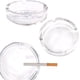 thumbnail image 2 of Ceniceros de cristal elegantes para la decoración del hogar, modernos y portátiles, transparentes, fáciles de limpiar y aptos para lavavajillas (paquete de 2), 2 of 6