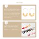 thumbnail image 5 of Pendientes colgantes multicolor liso semicírculo acrílico mujer pendiente regalo de aniversario elegante gancho para la oreja boda playa blanco Ropa, zapatos y accesorios Miscelánea Amarillo Qarigey AP010380-04, 5 of 6