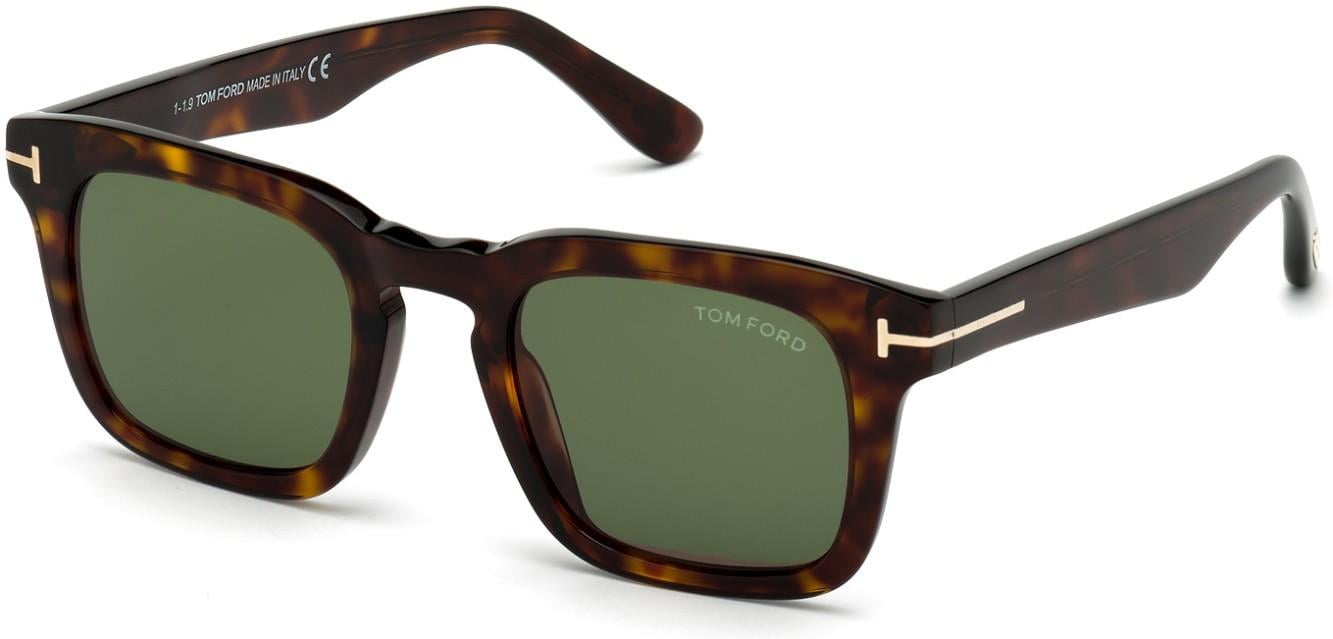 Tom Ford FT 0751 Sunglasses 52N 52N - Shiny Classic Dark Havana\/ Green ...