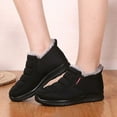 thumbnail image 2 of Dakaela Womens Snow Boots Winter Warm Fleece Lined Ankle Booties Waterproof Outdoor Slip on Shoes with Arch Support Black 9, 2 of 8