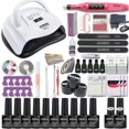 thumbnail image 2 of Juego de manicura Kit de uñas acrílicas con 120/80/54w lámpara de uñas 35000rpm taladro de uñas elegir esmalte de uñas de Gel todo para Manicuresun Set1- Aespa oso de fresa Hogar, 2 of 5