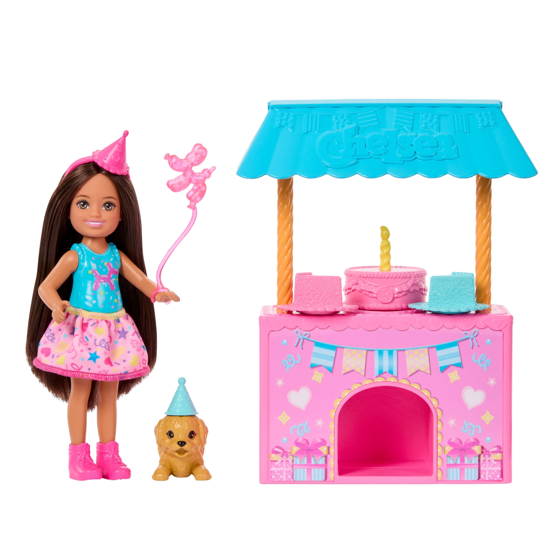 Barbie Family & Friends Club Chelsea Surprise Birthday Party Playset with Small Doll & 10+ Accessories