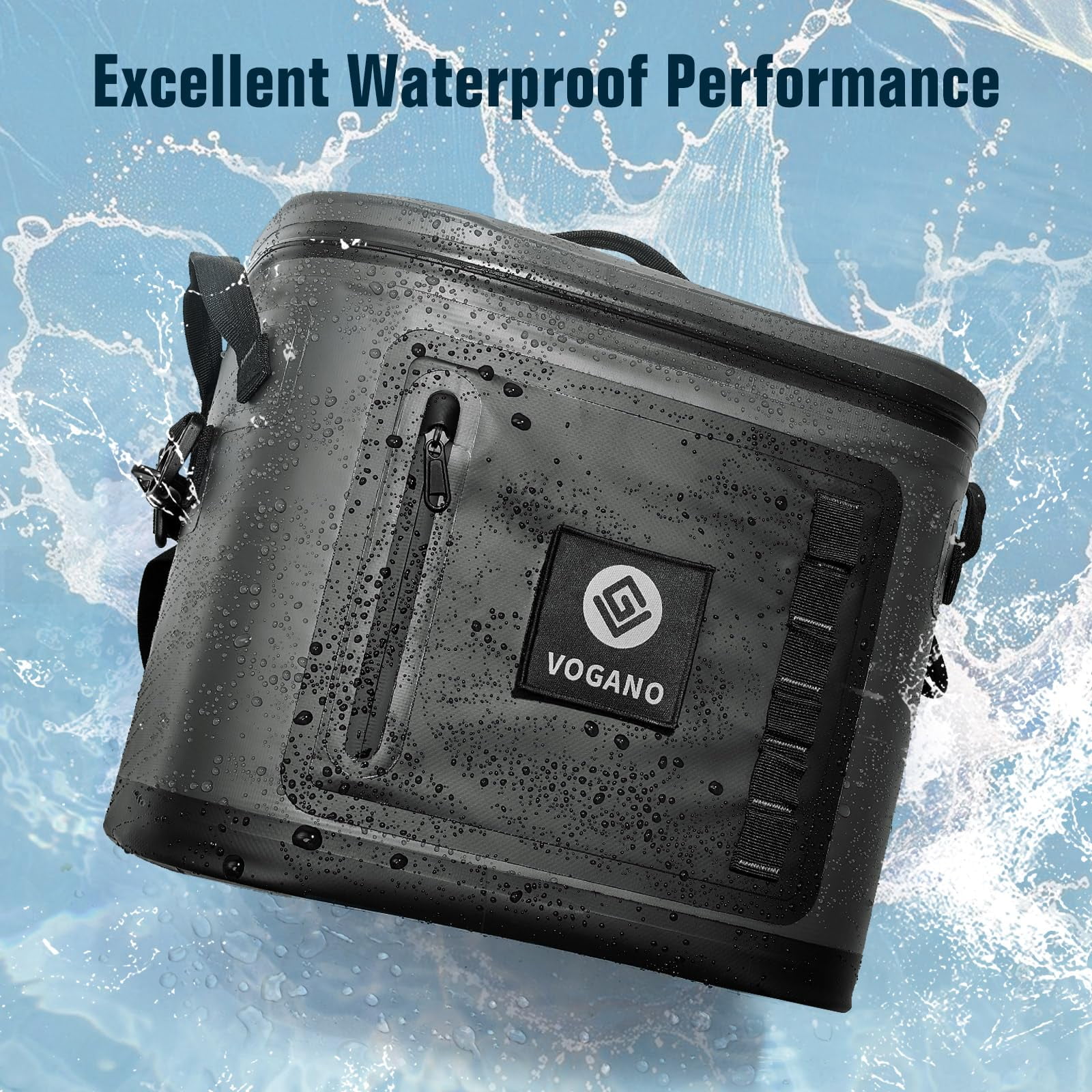 28 Can Soft Cooler, Insulated Leak-Proof with Waterproof Zipper, Portable Ice Chest for Camping, Beach, Travel, Picnic, Fishing