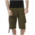 thumbnail image 1 of fartey Men Cargo Capri Pants 2024 Baggy Fit Summer Running Sports Hiking Outdoors Short Mult Pockets Button Zipper Drawstring Short, 1 of 5
