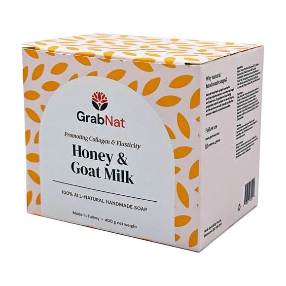 4-Pack Goat Milk Honey Soap (4x100g) | Handmade, Natural, Cold-Processed, Unscented, Nourishing, Gentle, Cleansing, and Moisturizing