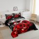 thumbnail image 2 of Juego de Cama Torre Eiffel para Niñas Twin Size Rojo Negro, 2 of 6
