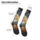 thumbnail image 2 of Fotbe Starry Sky White Horse Calcetas Divertidas Estampadas para Hombre y Mujer, Calcetas de Algodón hasta la Rodilla para Caminar, Correr, Enfermería y Embarazo, 2 of 6