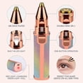 thumbnail image 2 of Eyebrow Epilator, 2 in 1 Eyebrow Trimmer, Rechargeable Eyebrow Shaver, Portable Women's Electric Shaver with LED for Face, Eyebrows, Mustache, Hair, B, 2 of 5