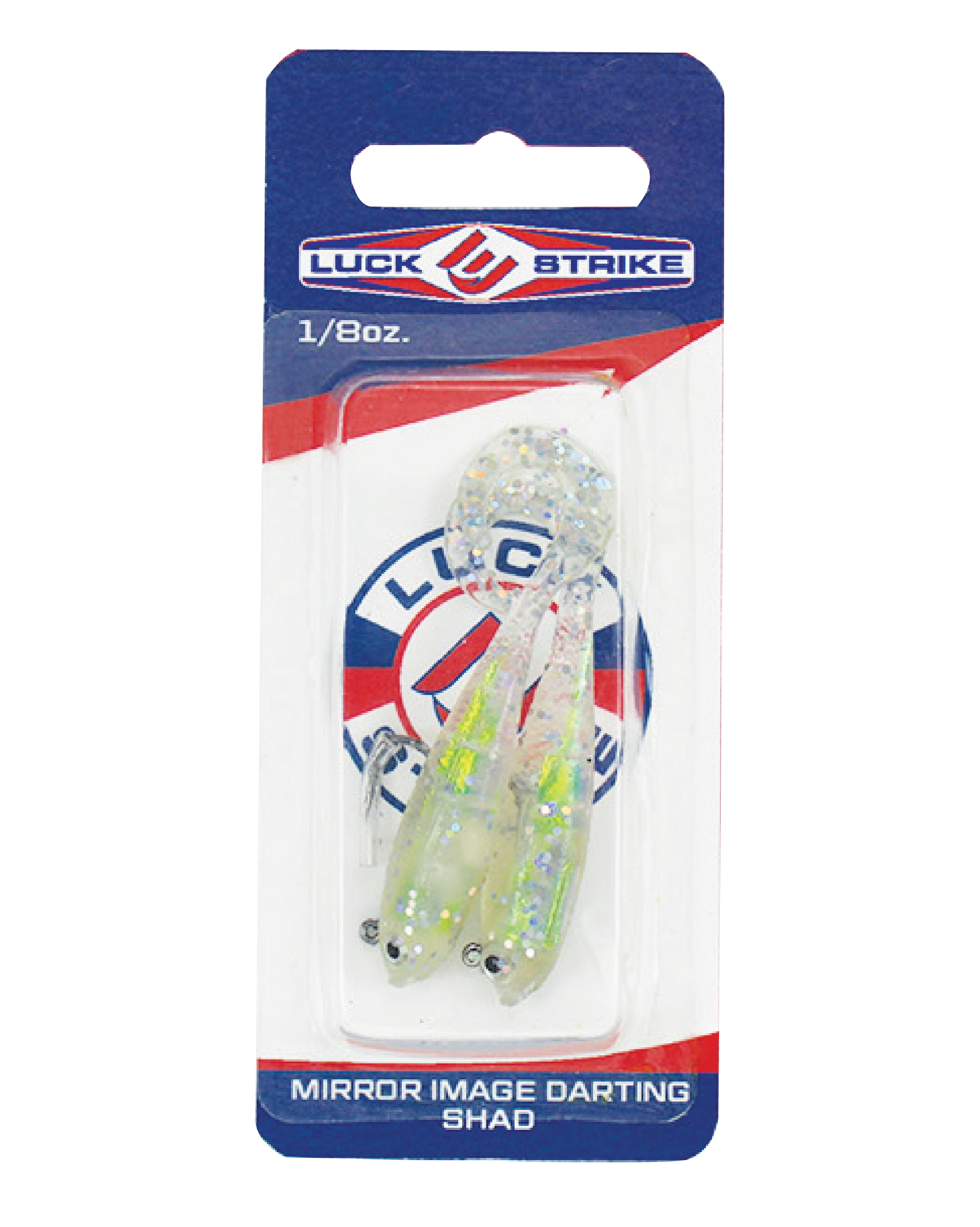 (2 pack) Luck E Strike 5-Inch Natural Mirror Darting Image Shad, 2 Pack