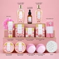thumbnail image 3 of Spa Christmas Gift Baskets Sets for Women - 15 Pcs Rose Luxury Bath Relaxing Home Spa Kit Birthday Gifts with Tote Bag for Mom, 3 of 9