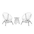 thumbnail image 2 of Linon Millie 3-Piece Outdoor Patio Furniture Set, White, 2 of 4