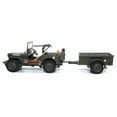 thumbnail image 3 of Willys Jeep 1/4-Ton Utility Truck Olive Drab with Trailer "United States Army" 1/43 Diecast Model by Militaria Die Cast, 3 of 6