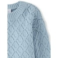 thumbnail image 3 of The Children's Place Girls Long Sleeve Scalloped Crochet Sweater, Sizes XS-XXL, 3 of 4
