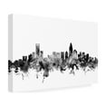 thumbnail image 3 of Trademark Fine Art Michael Tompsett Charlotte NC Skyline B&W Canvas Wall Art - 22x32, 3 of 5