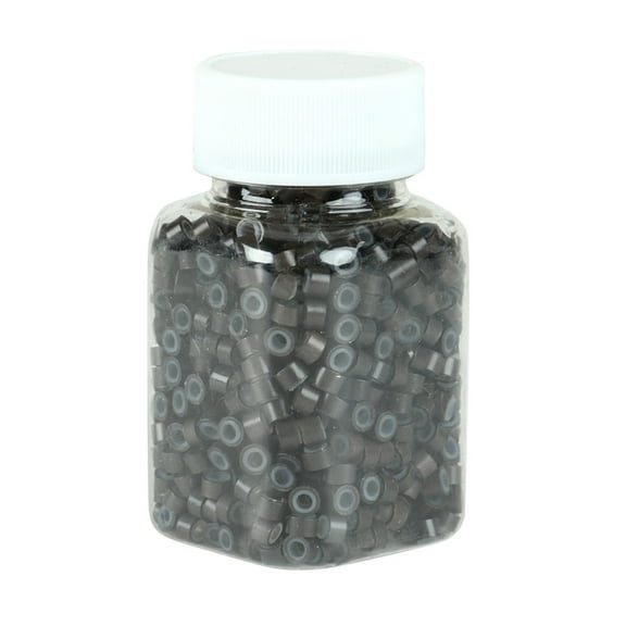Soimiss 500Pcs Hair Extension Accessories Silicone Hair Rings Dark Brown Protects Hair for Men Women