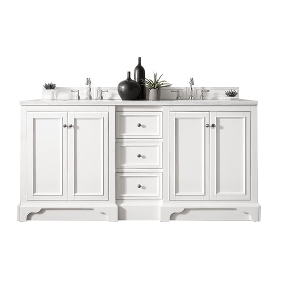 James Martin Vanities 825-V72-BW-3WZ De Soto 72" Free Standing Double Basin Vanity Set -