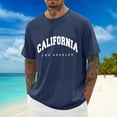 thumbnail image 3 of California Los Angeles Graphic Tees for Men 2026 Summer Casual Short Raglan Sleeve Crewneck T Shirts West Coast Streetwear, 3 of 5