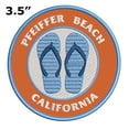 thumbnail image 2 of Manhattan Beach, California 3.5 Inch Iron Or Sew On Embroidered Fabric Badge Patch Ocean Beach, Salt Life Iconic Series, 2 of 2