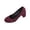 Wine, variant on Women's Classic Round Toe Pumps Low Block Heel Comfortable Dress Shoes Women's Casual Shallow Mouth Lightweight Elegant Shoes