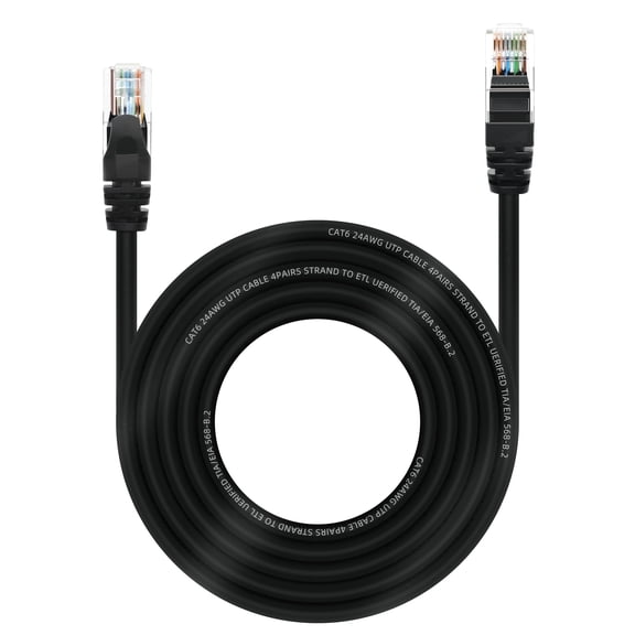 Dutevolns Cat 6 Ethernet Cable 16.4 ft, Cat 6 Cable Outdoor&Indoor, High Speed 1Gbps Internet Network Cable, Cat6 Ethernet Patch Cable Long, Computer LAN Cable for Router, Modem, PS4/5