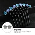 thumbnail image 4 of Shisuyan 2pcs Flower Patterned Hair Comb Rhinestone Seven Teeth Hairpin Random Color, 4 of 7