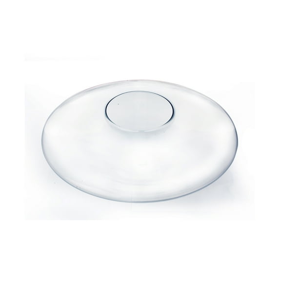 WGV Clear Flat Oval Garden Bowl Vase- 12" Wide x 6" Height, Good quality, Heavy Weighted Base - 1 Pc