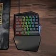 thumbnail image 1 of T-WOLF T19 Wired One-handed Gaming Keyboard 35 Key Colorful RGB Backlight Ergonomic Design Keyboard for Android/Windows/IOS, 1 of 5