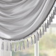 thumbnail image 5 of Madison Park Elena Faux Silk Waterfall Embellished Valance, Silver, 38"W x 46"L, 5 of 5