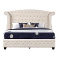 thumbnail image 2 of Sophia Crystal Tufted 5PC Full Bedroom Set in Cream made with Wood, 2 of 18