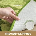 thumbnail image 4 of PABUBE Monstera Leaf Bathroom Rug, 20"x32", Cute Green Plush Bath Mat, Fluffy Soft & Absorbent, Non-Slip and Machine Washable Bath Rug for Bathroom Floor, 4 of 10