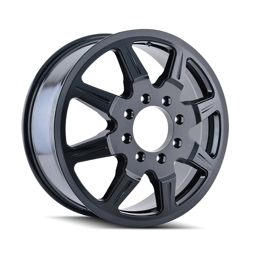 20 inch 20x9 MAYHEM RAMPAGE BLACK MILLED wheels rims 8x180 18